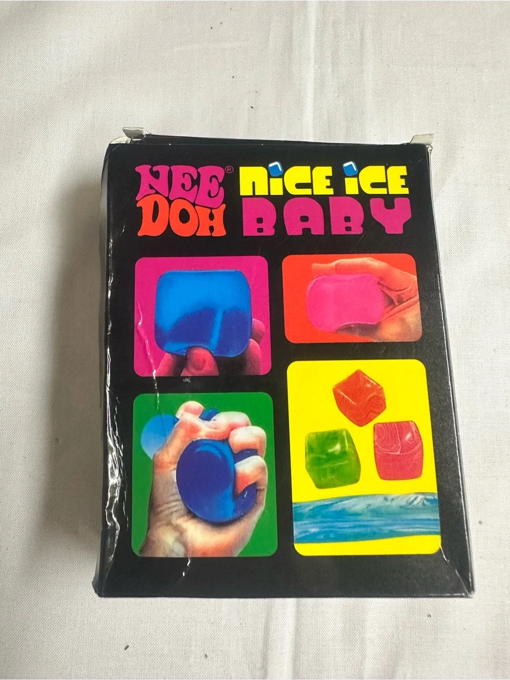 Nice Ice Baby Reusable Squishy Ice Cube Toy Set - Purple, Orange, Teal, Aqua